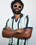 Premium MENS WREN STRIPED KNIT POLO