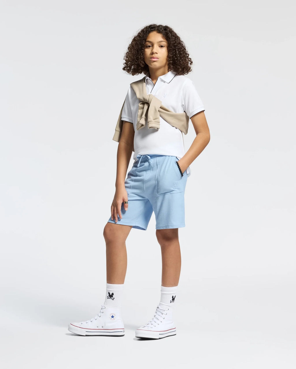 Premium KIDS TAYLOR LIGHT PIQUE SWEATSHORT 3 34- 7 38 - B0R344F200