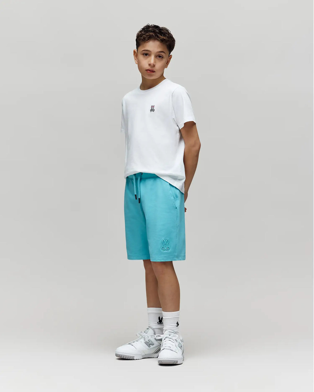 Premium KIDS LEVANZO EMBROIDERED MICRO FRENCH TERRY SWEATSHORT 3 12- 7 14 - B0R578F200