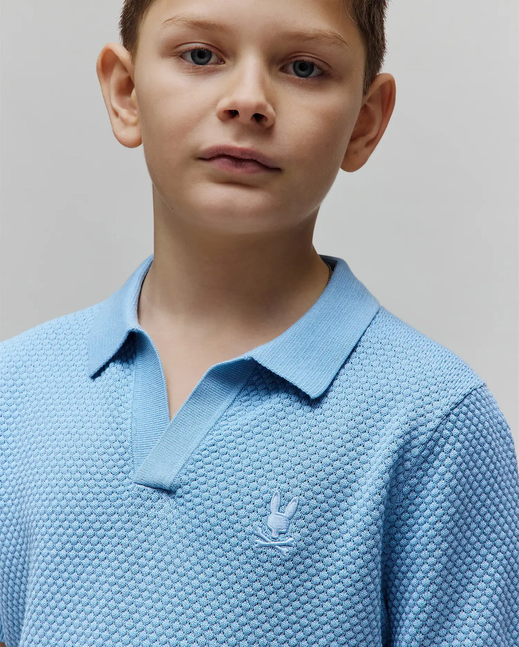 Premium KIDS DEVON BUBBLE STITCH KNIT POLO