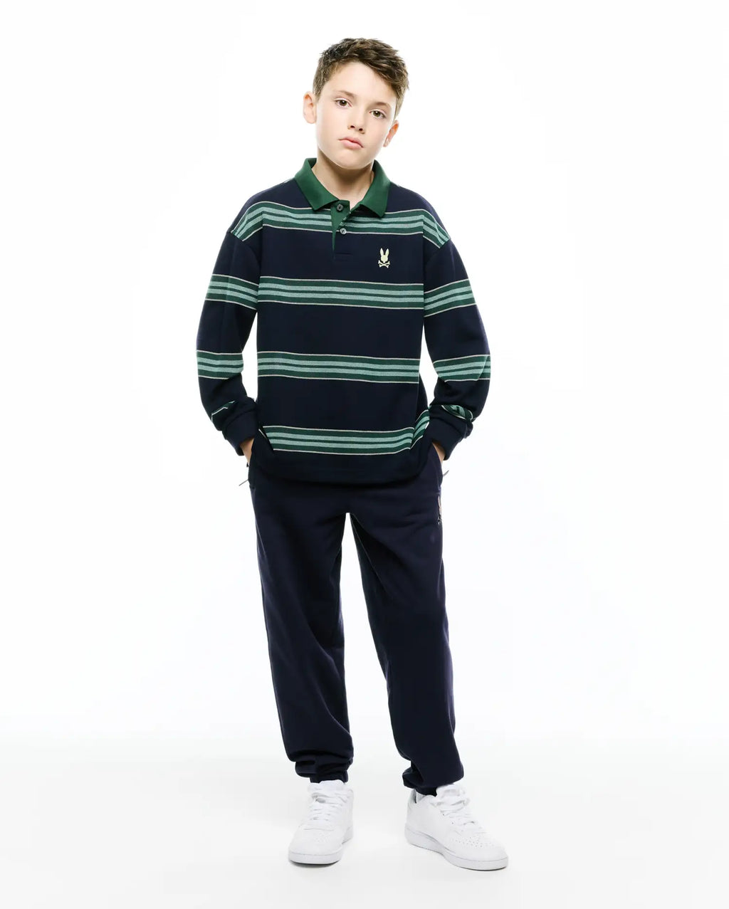 Premium KIDS DREW LONG SLEEVE PIQUE POLO