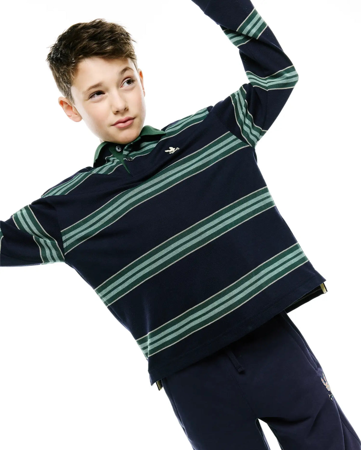 Premium KIDS DREW LONG SLEEVE PIQUE POLO
