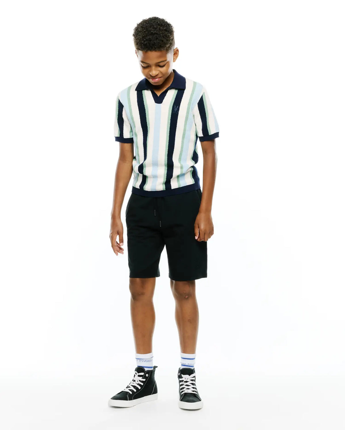 Premium KIDS WREN STRIPE KNIT POLO