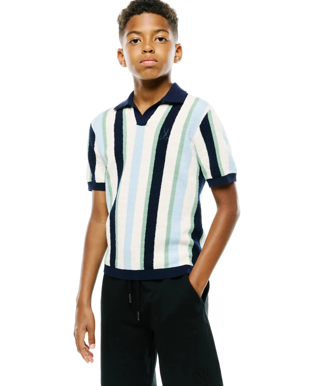 Premium KIDS WREN STRIPE KNIT POLO