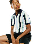 Premium KIDS WREN STRIPE KNIT POLO