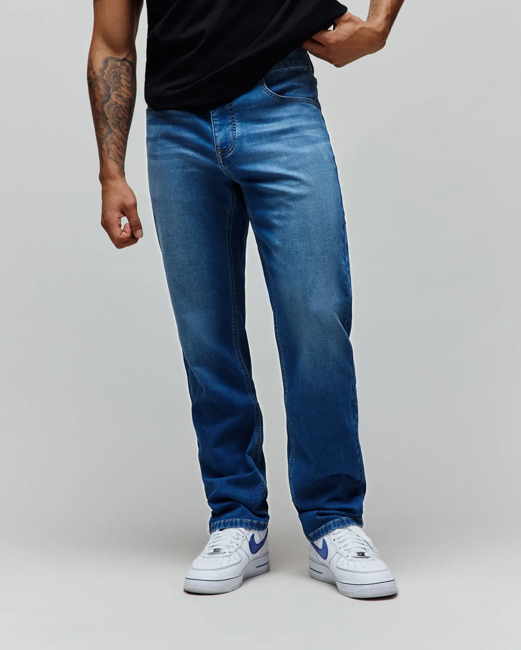 Premium MENS ACE KNIT STRAIGHT LEG DENIM PANT 32 L