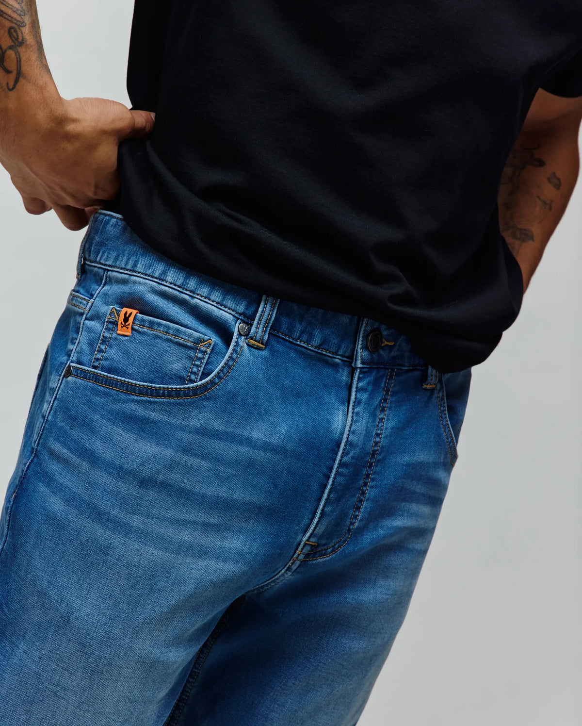 Premium MENS ACE KNIT STRAIGHT LEG DENIM PANT 32 L