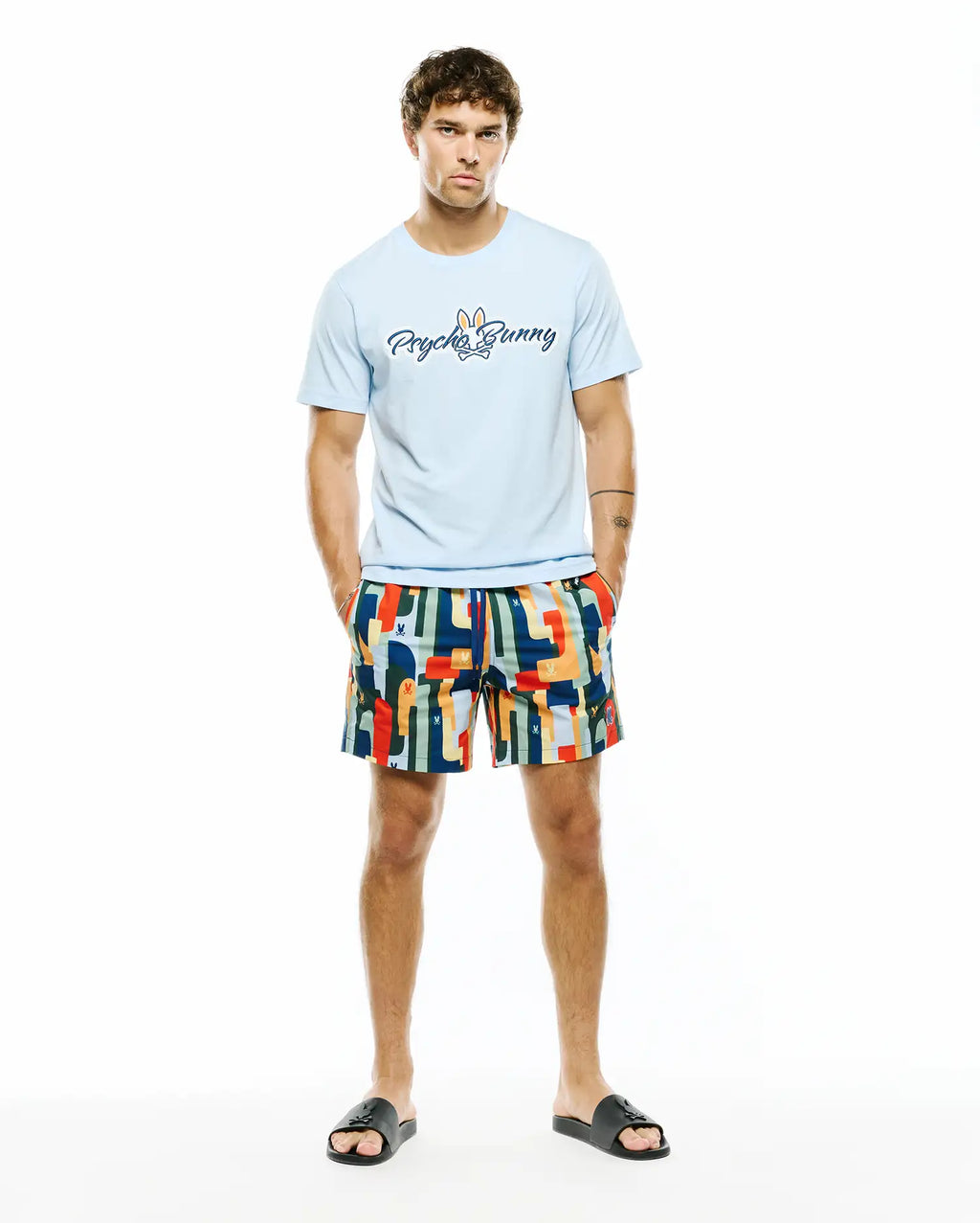 Premium MENS WES ALL-OVER PRINT SWIM TRUNKS