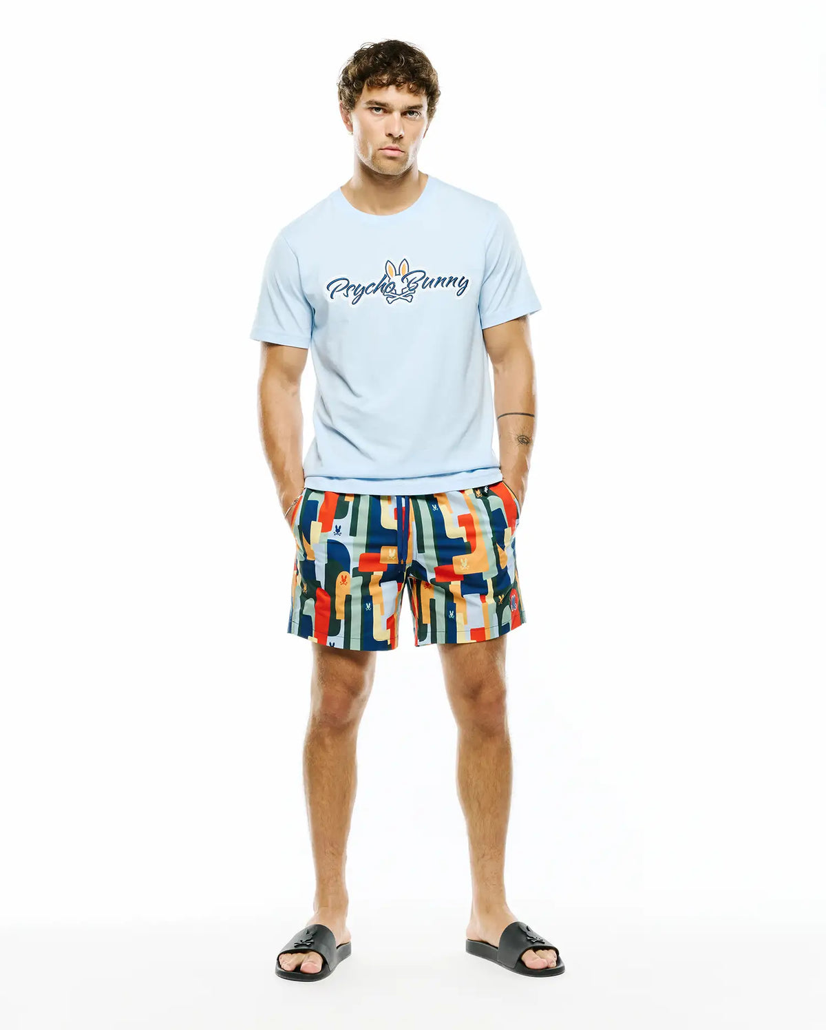 Premium MENS WES ALL-OVER PRINT SWIM TRUNKS