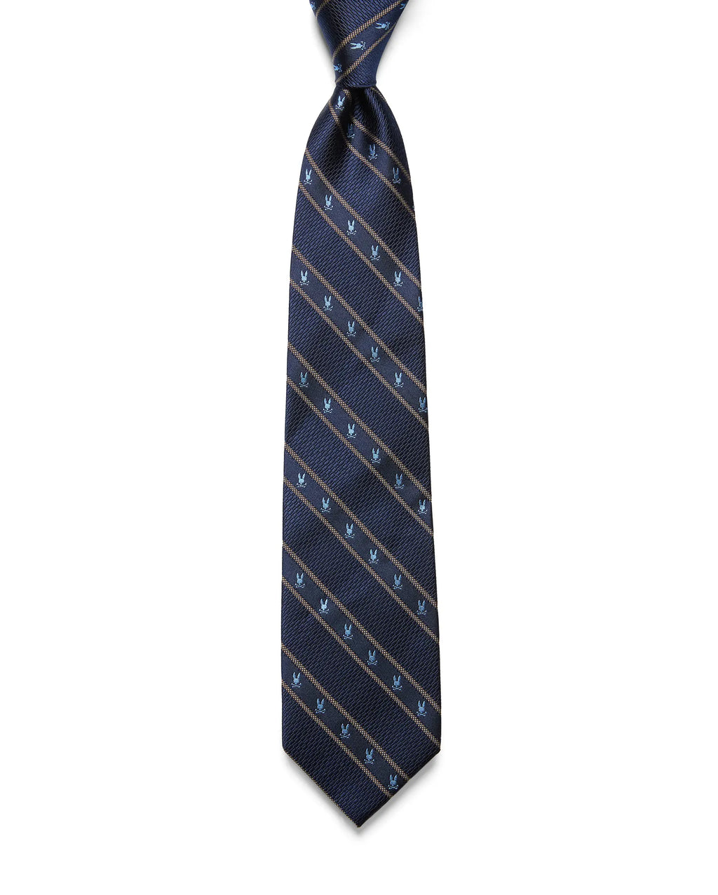 Premium MENS BUNNY STRIPE SILK TIE