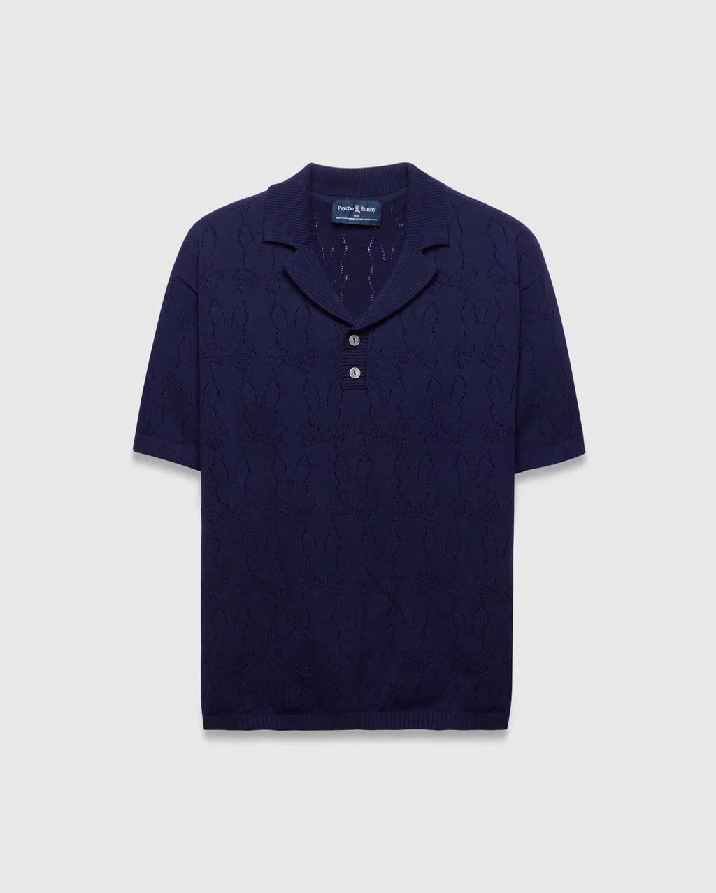 Premium MENS HAROLD POINTELLE ALL OVER BUNNY KNIT POLO