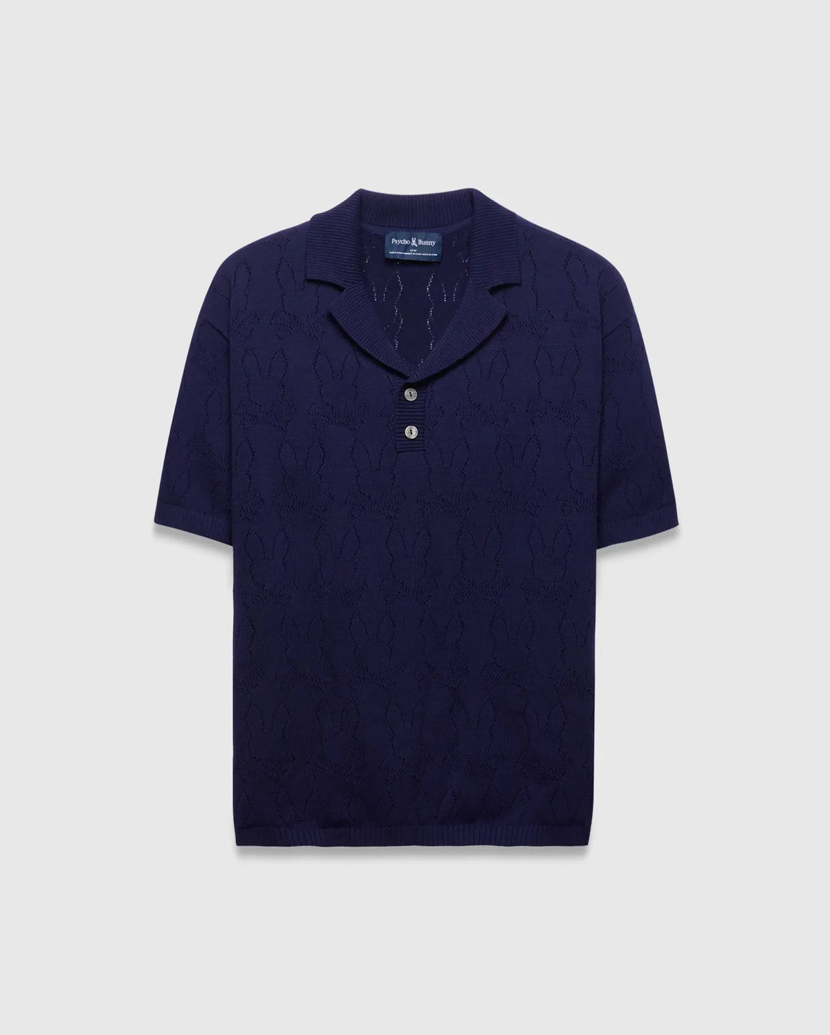 Premium MENS HAROLD POINTELLE ALL OVER BUNNY KNIT POLO