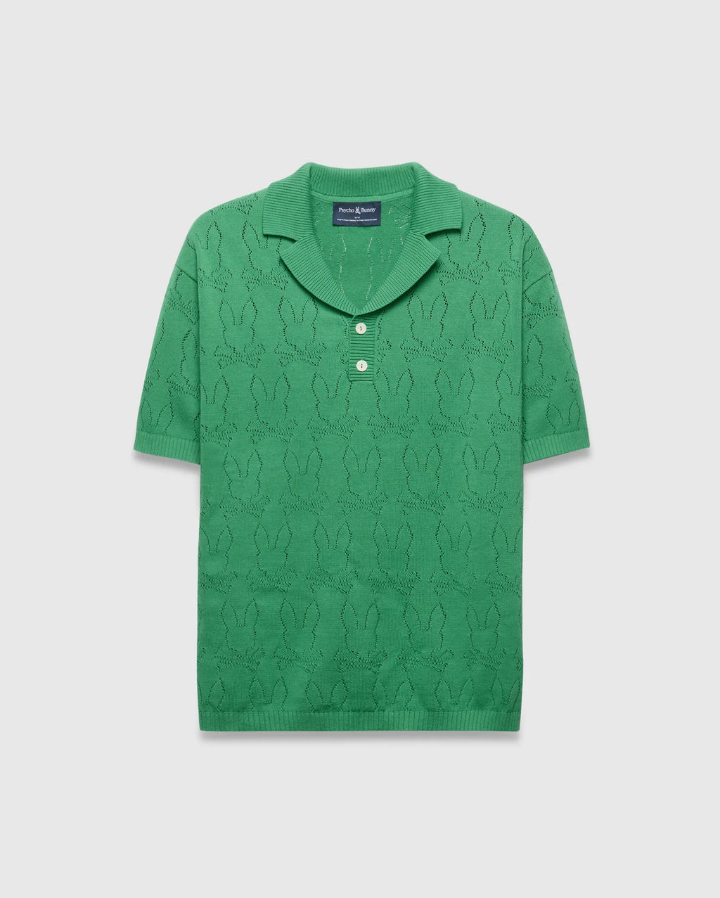 Premium MENS HAROLD POINTELLE ALL OVER BUNNY KNIT POLO