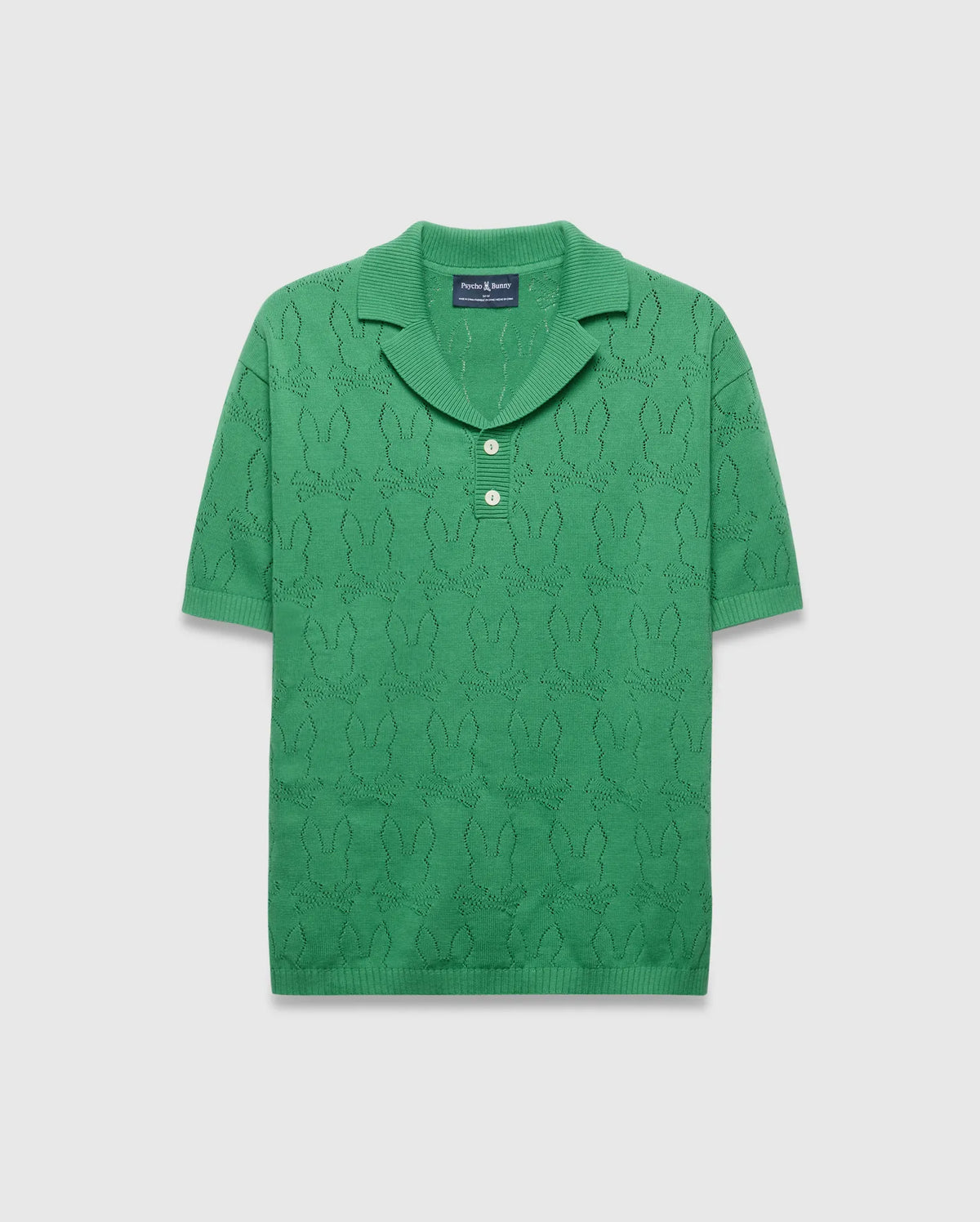 Premium MENS HAROLD POINTELLE ALL OVER BUNNY KNIT POLO