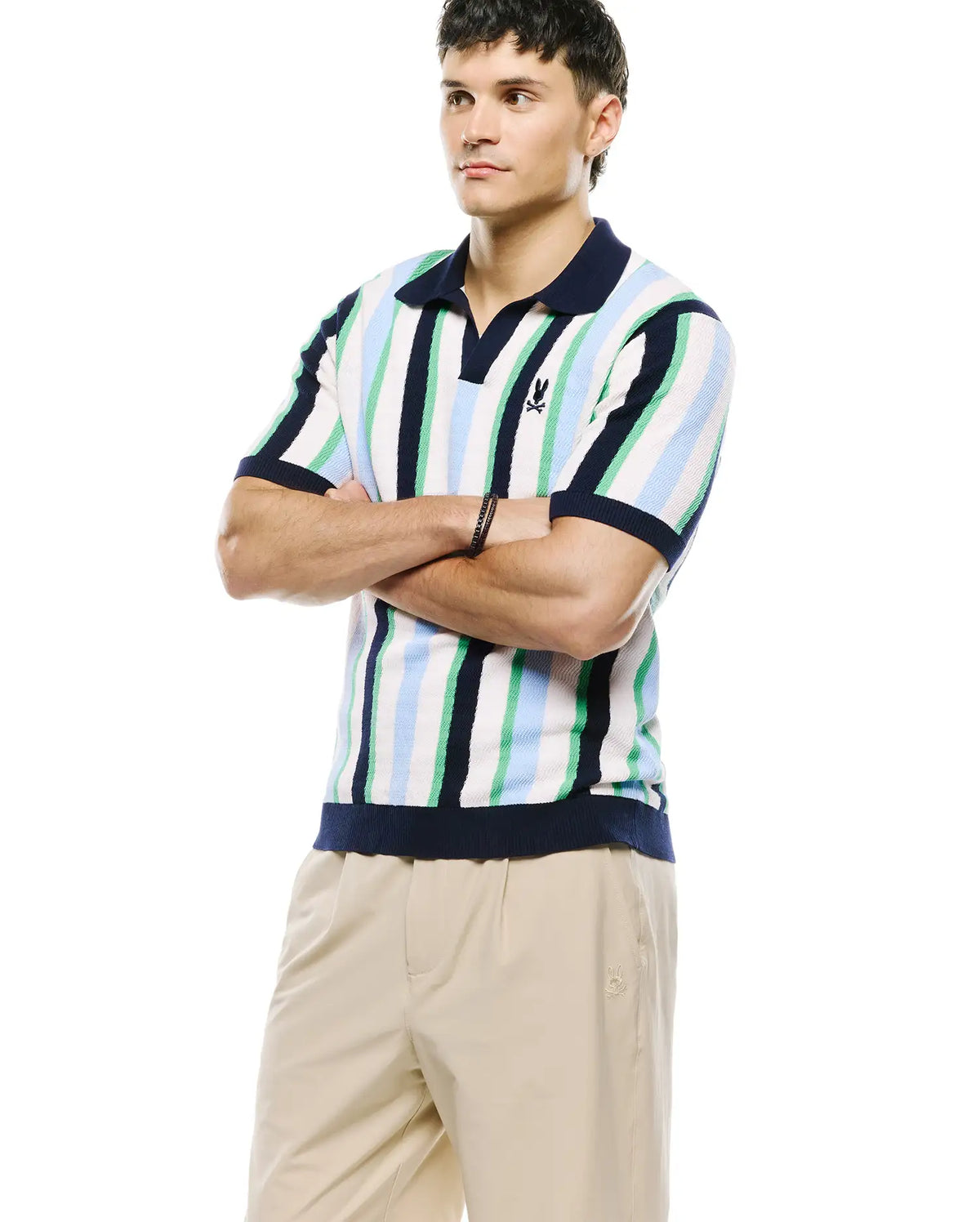 Premium MENS WREN STRIPED KNIT POLO