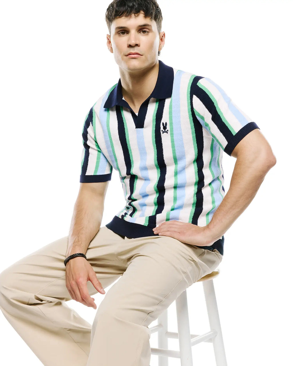 Premium MENS WREN STRIPED KNIT POLO