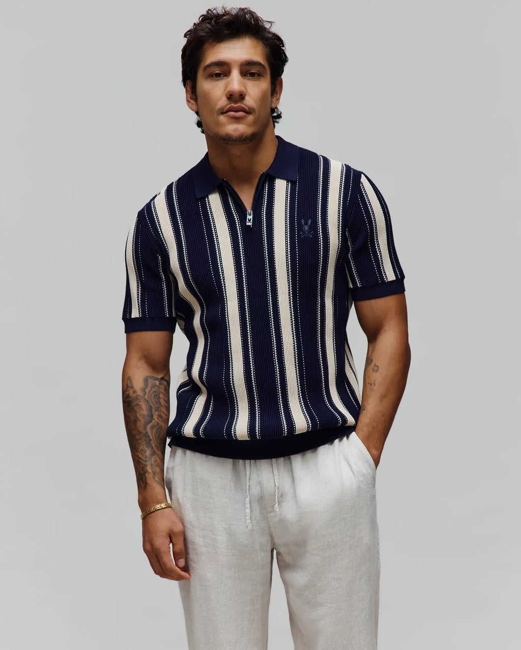 Premium MENS CLIFF KNIT ZIP POLO