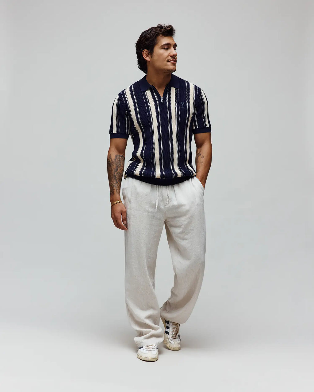 Premium MENS CLIFF KNIT ZIP POLO