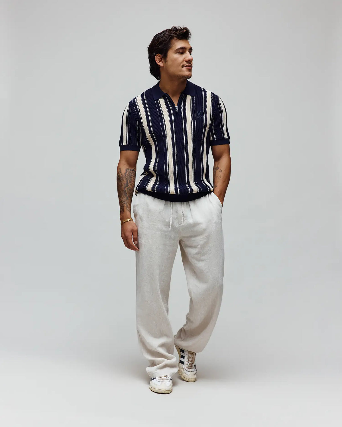 Premium MENS CLIFF KNIT ZIP POLO
