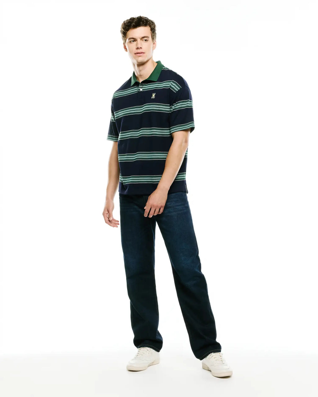 Premium MENS DREW STRIPED PIQUE POLO