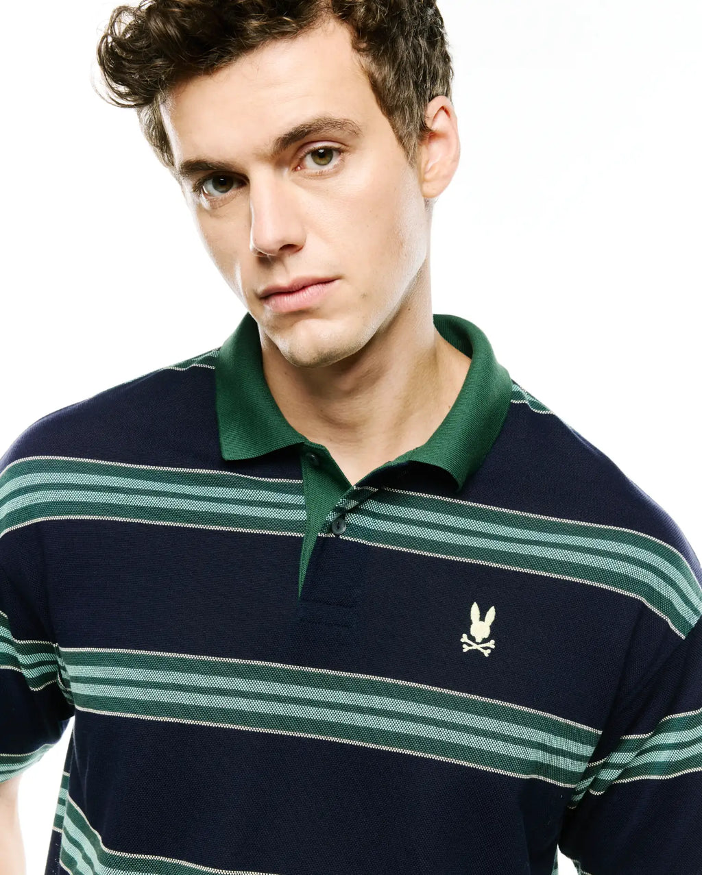 Premium MENS DREW STRIPED PIQUE POLO
