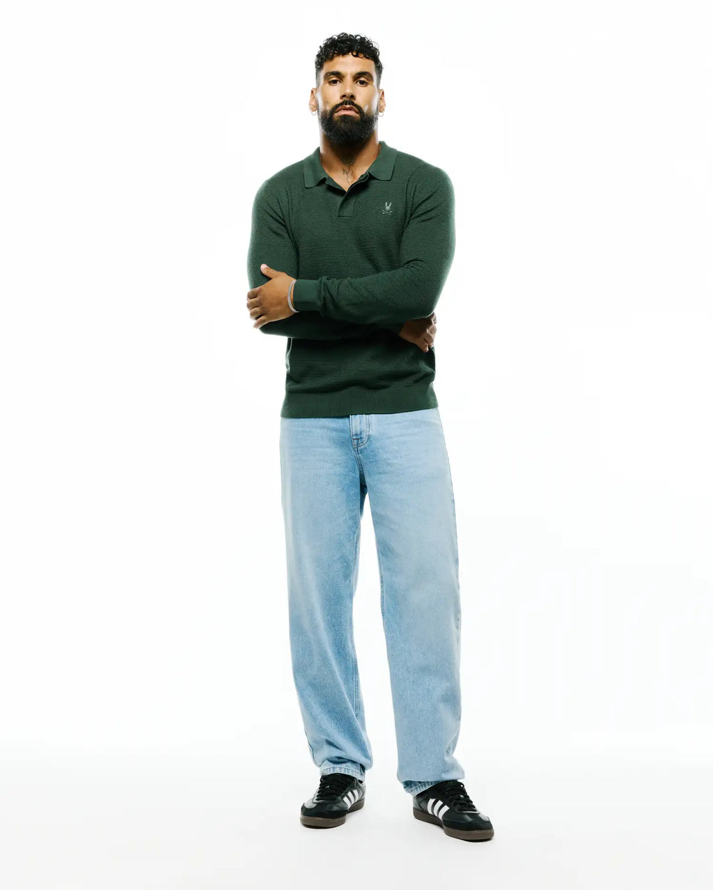 Premium MENS LEROY LONG SLEEVE KNIT POLO