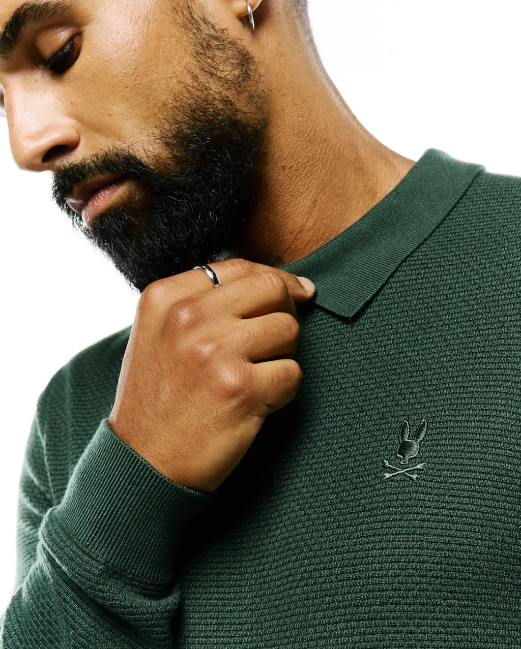 Premium MENS LEROY LONG SLEEVE KNIT POLO