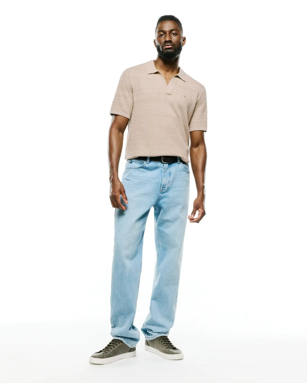 Premium MENS DEVON BRAIDED KNIT POLO