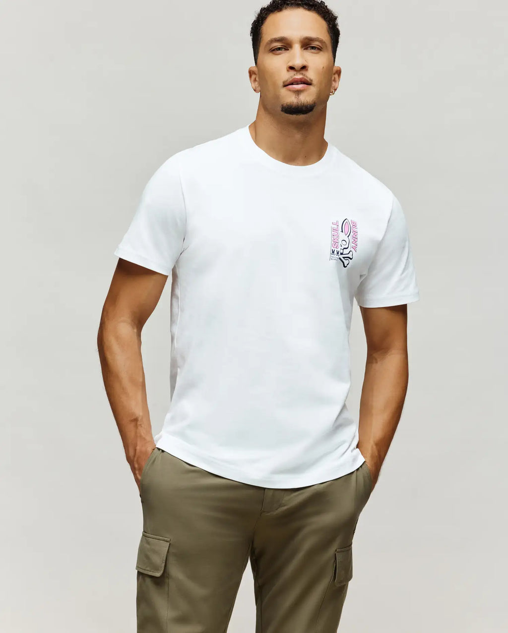 Premium MENS SKULL BUNNY GRAPHIC TEE