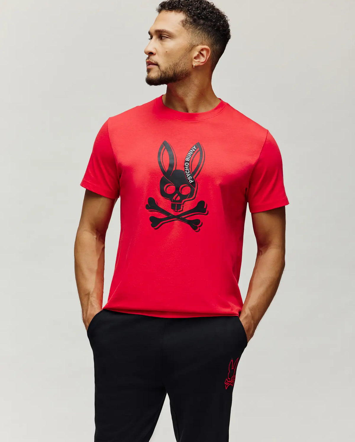 Premium MENS SERGE EMBROIDERED BUNNY GRAPHIC TEE