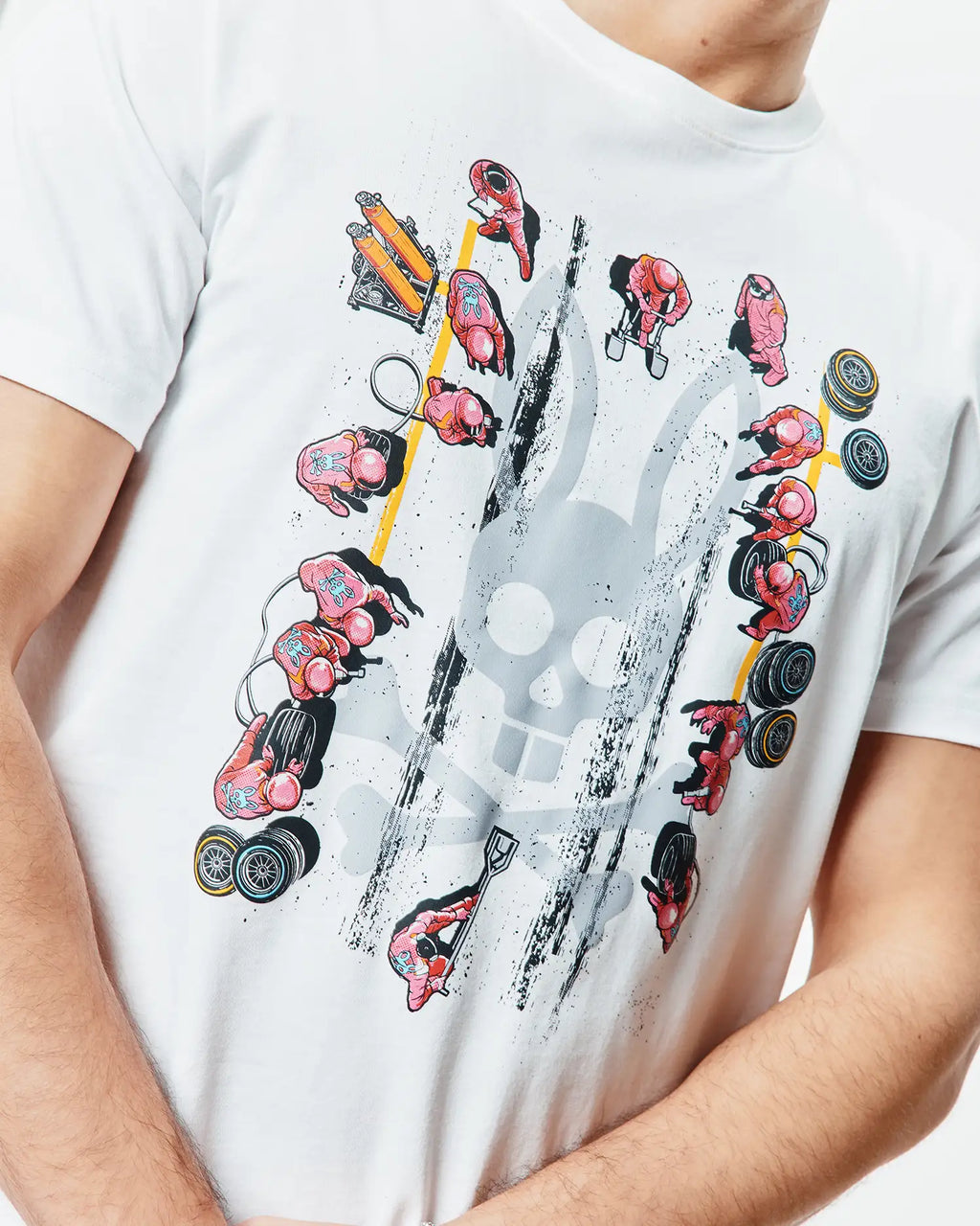Premium MENS RACE BUNNY GRAPHIC TEE