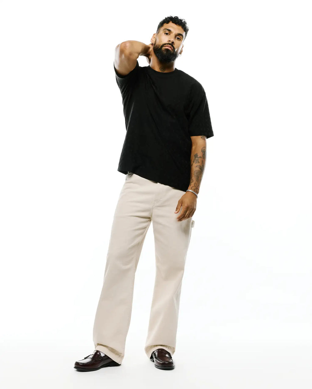 Premium MENS GARRY JACQUARD OVERSIZED-FIT TEE