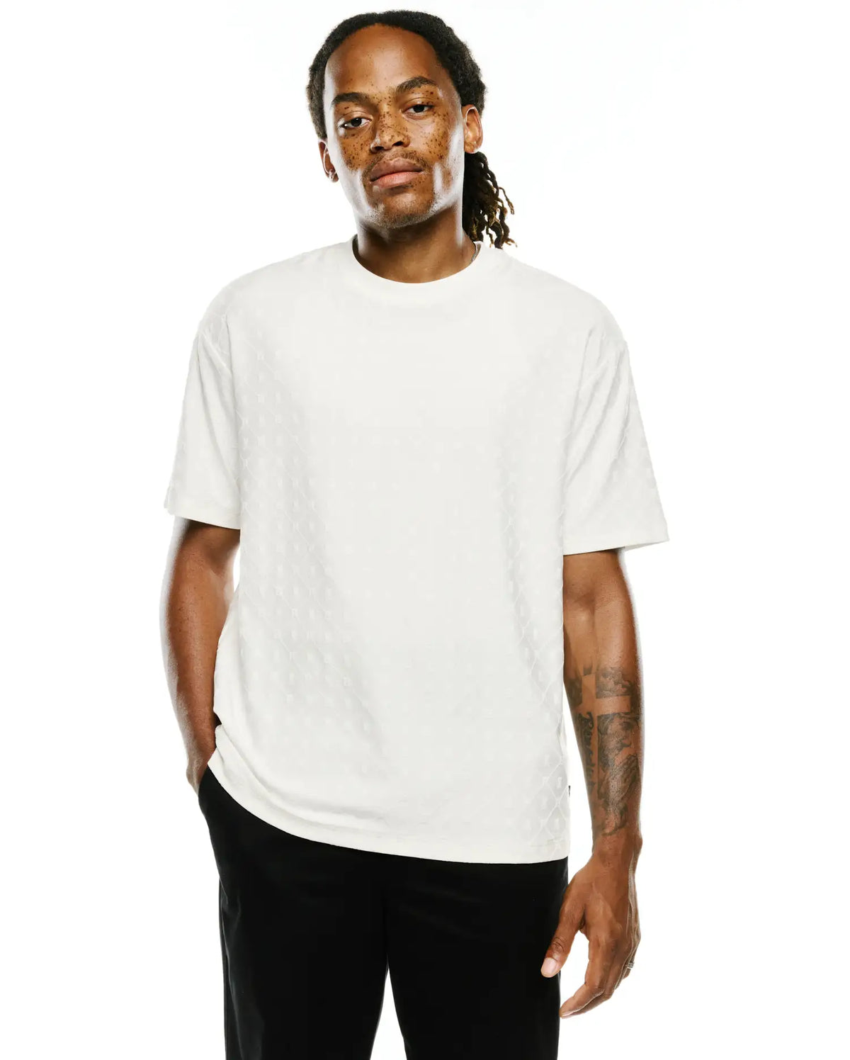 Premium MENS GARRY JACQUARD OVERSIZED-FIT TEE