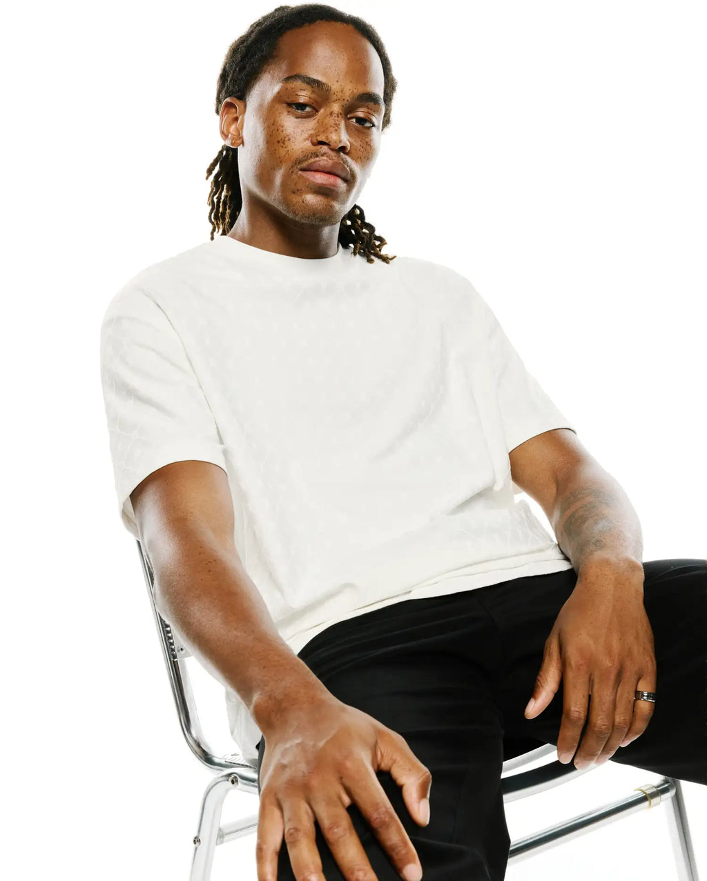 Premium MENS GARRY JACQUARD OVERSIZED-FIT TEE