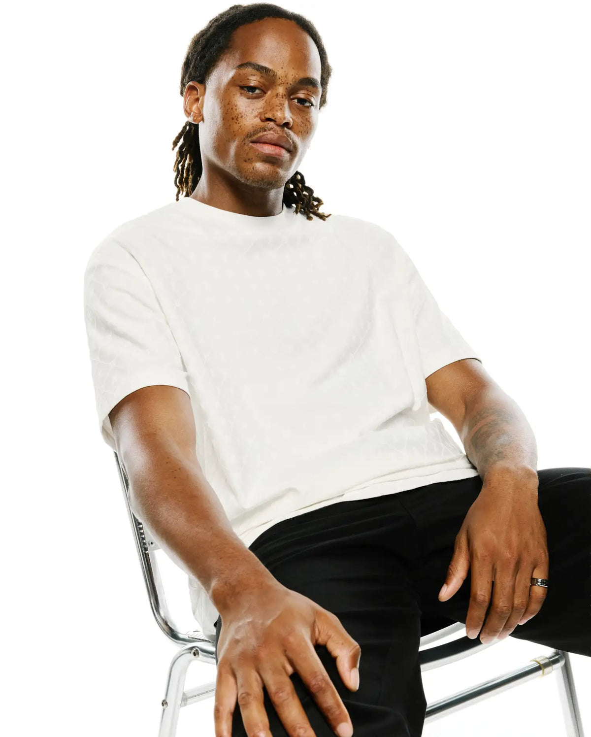 Premium MENS GARRY JACQUARD OVERSIZED-FIT TEE