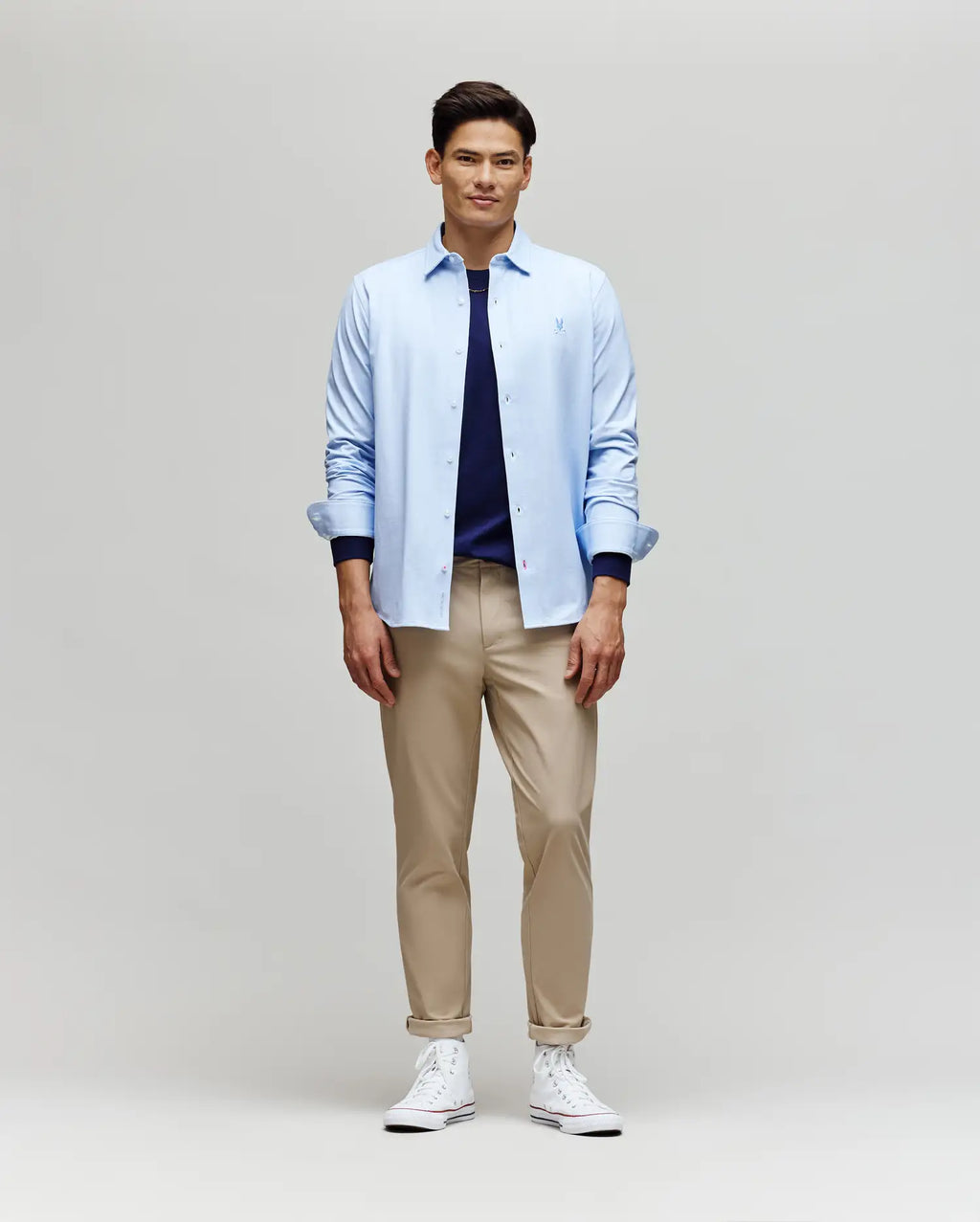Premium MENS JIM JERSEY STRIPED KNIT SHIRT