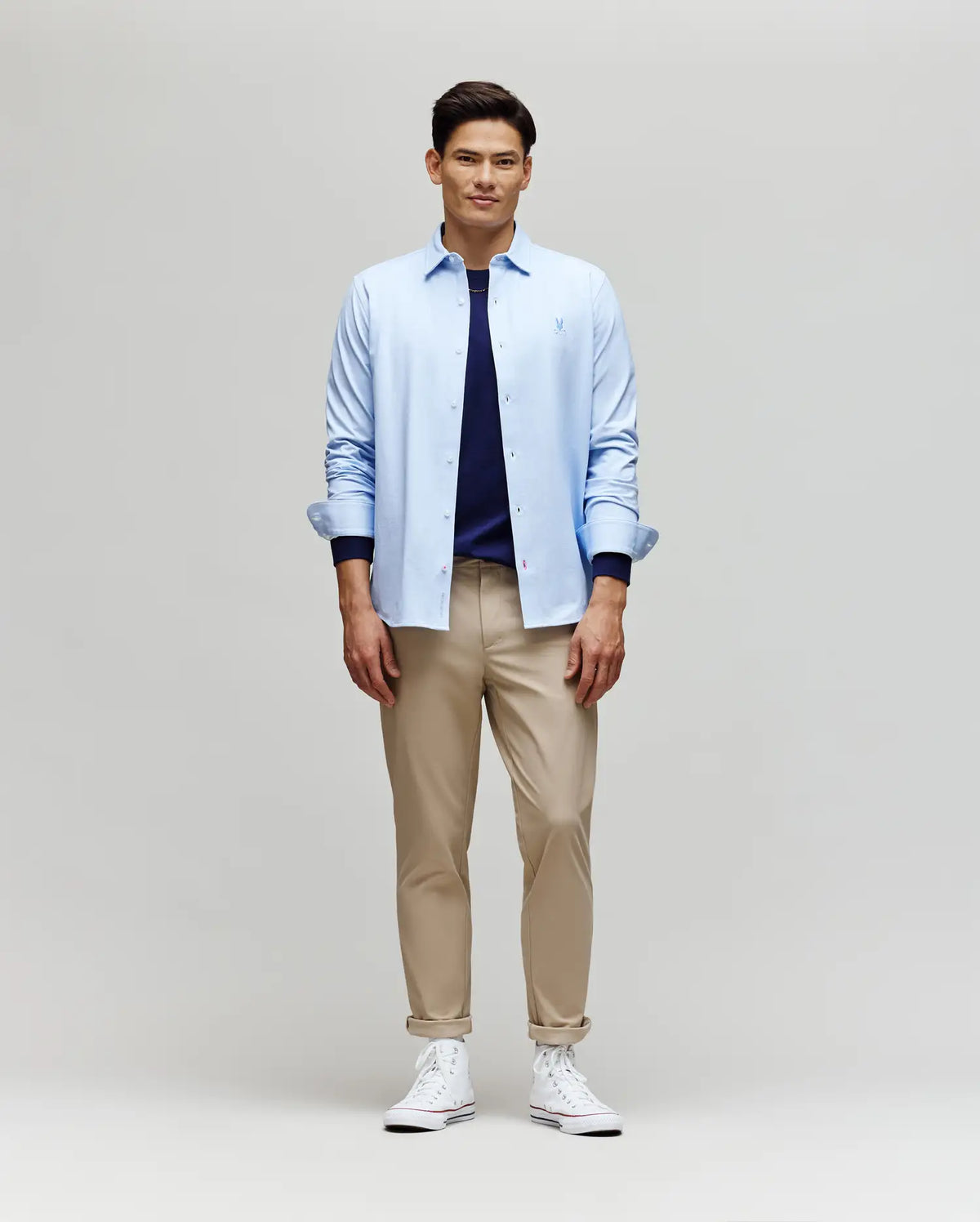 Premium MENS JIM JERSEY STRIPED KNIT SHIRT