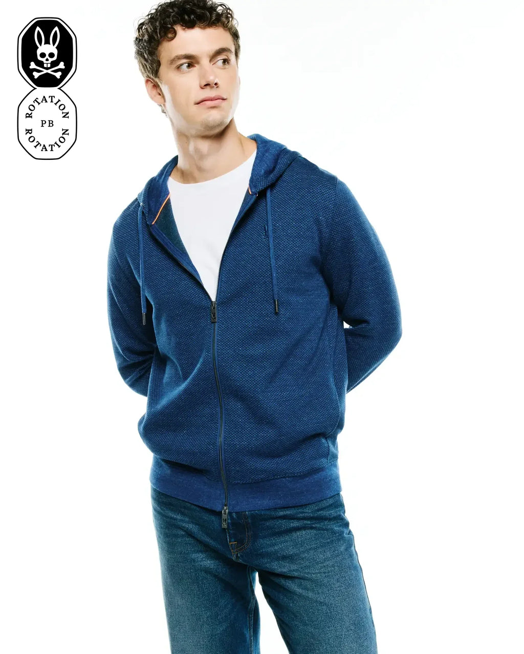 Premium MENS MARC TEXTURED ZIP HOODIE